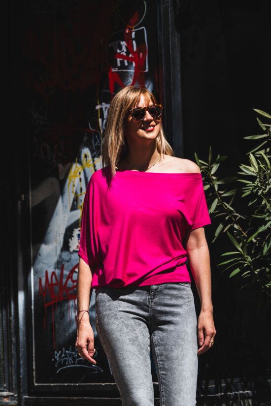 AM357 aszimmetrikus felső - magenta